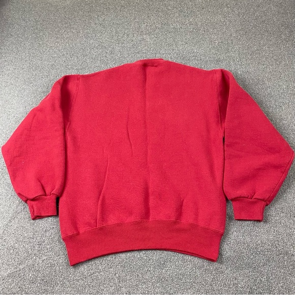 Vintage Russell Athletic Made In USA Red Crewneck Pullover Sweatshirt Adult M - Picture 4 of 9